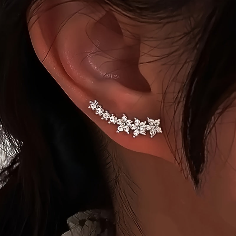 Floral Rhinestone Gold | Earrings