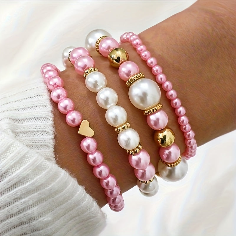 Pearl Heart | Bracelet Set