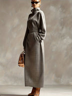 Stella | Ertois Elegant High Neck Maxi Dress