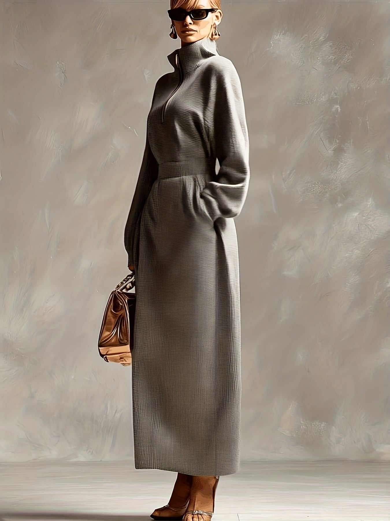 Stella | Ertois Elegant High Neck Maxi Dress