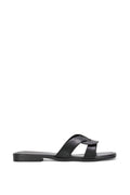 Tavia | Square-Toe Slider Sandals - black sandal view 1