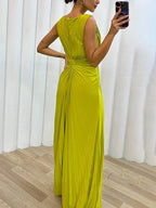 Lily | Long Pleated Evening Gown