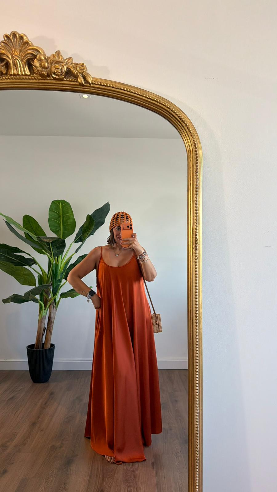 Livia long slip dress in KIM London summer outfit styling