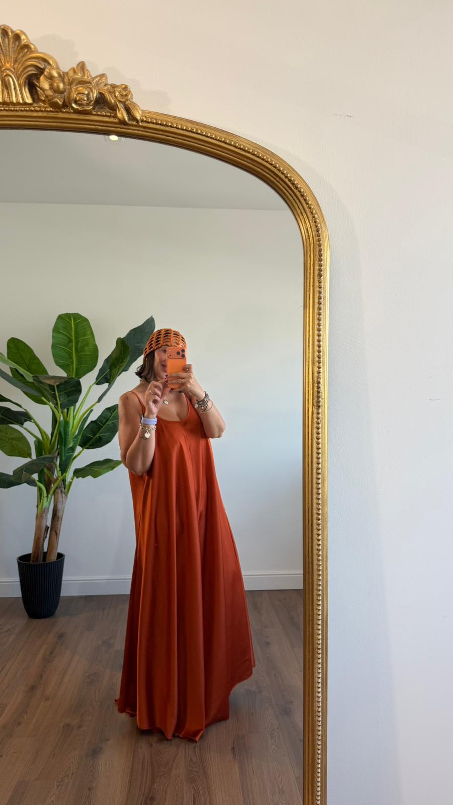 Livia long slip dress in KIM London summer outfit styling