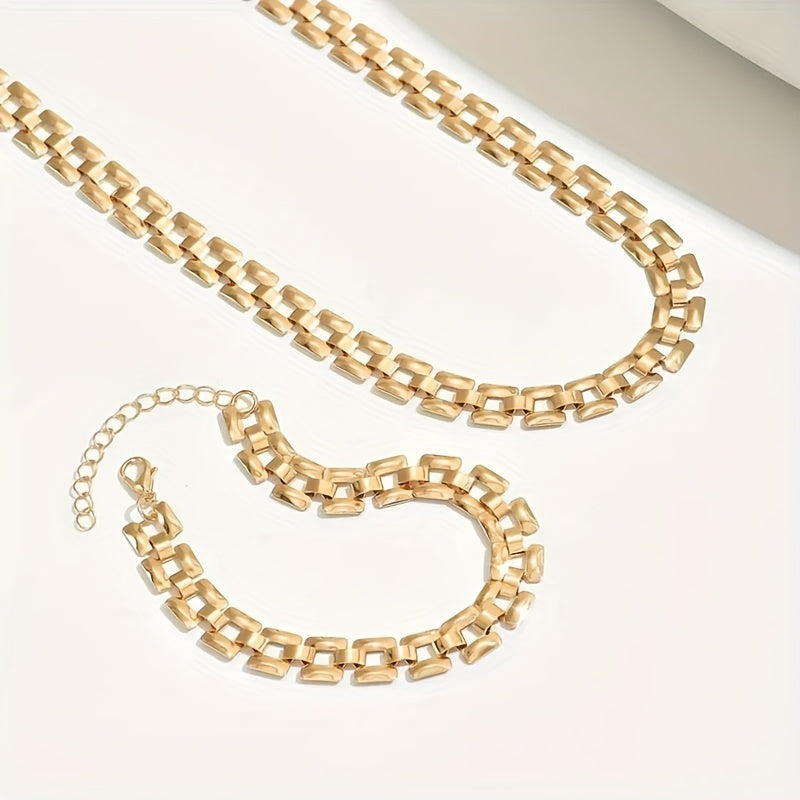 Square Buckle | Necklace & Bracelet Set