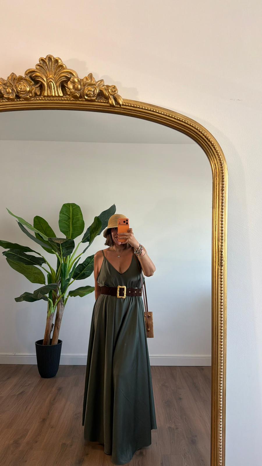 Livia long slip dress in KIM London summer outfit styling