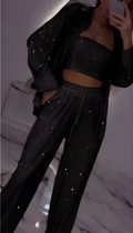 Fioralba | Sequin Lounge Set - Three Piece