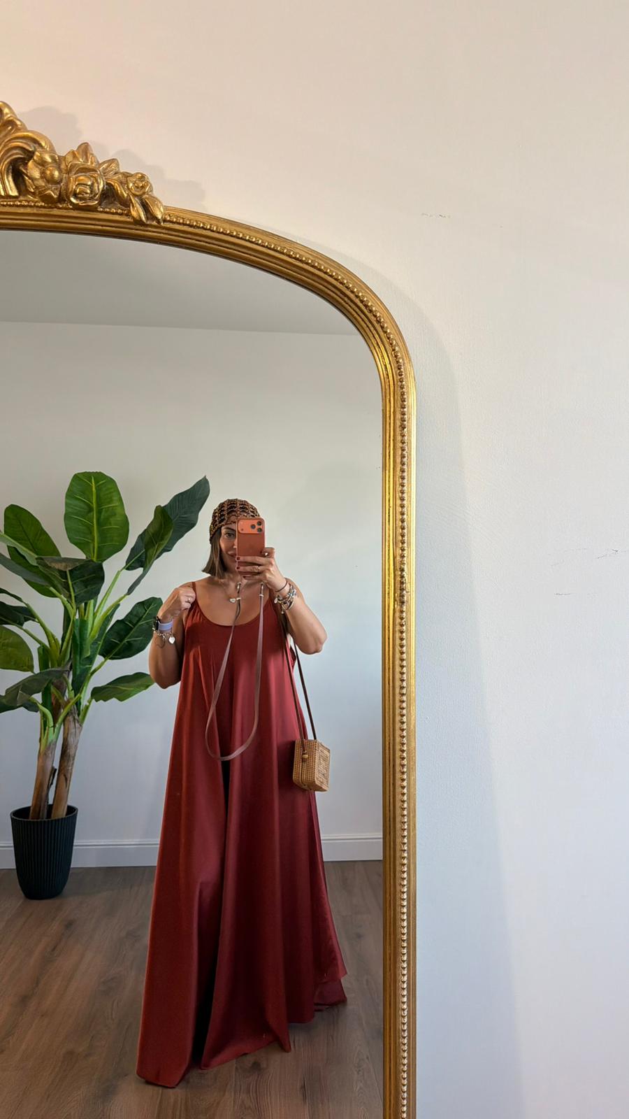 Livia long slip dress in KIM London summer outfit styling