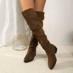 Ione | Fashionable Over-the-Knee Boots with Stacked Heel