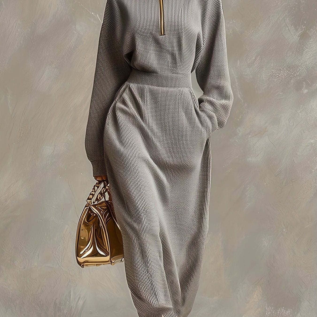 Stella | Ertois Elegant High Neck Maxi Dress