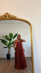 Livia long slip dress in KIM London summer outfit styling
