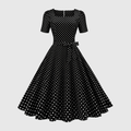 Beatrix | Polka Dot Bow Dress