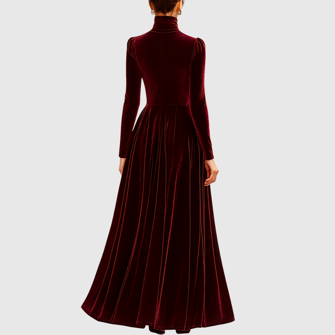 Soophie | Velvet High Neck Dress