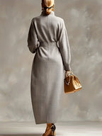 Stella | Ertois Elegant High Neck Maxi Dress