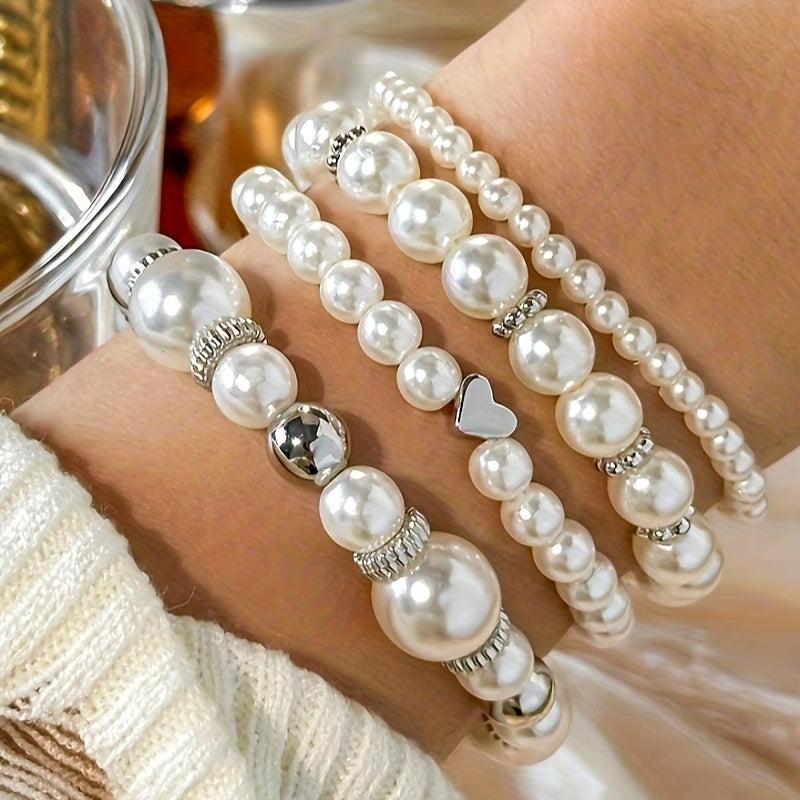 Pearl Heart | Bracelet Set