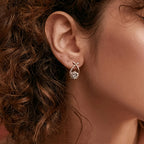 Gold Cross | Zirconia Earrings