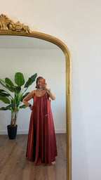 Livia long slip dress in KIM London summer outfit styling