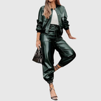 Livia | Elegant Leather Two-Piece Set