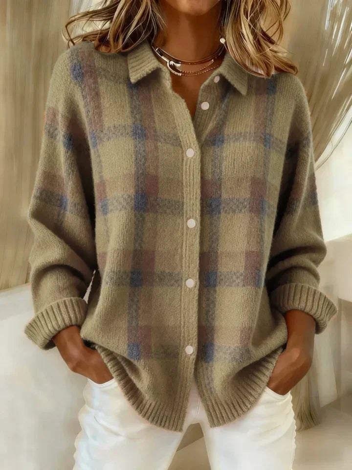Marcolline | Retro Plaid Sweater