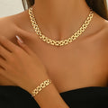 Square Buckle | Necklace & Bracelet Set