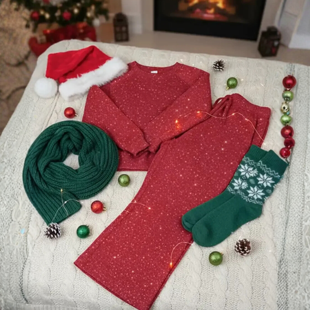 Belle Crystal | Sparkling Winter Two-Piece Set