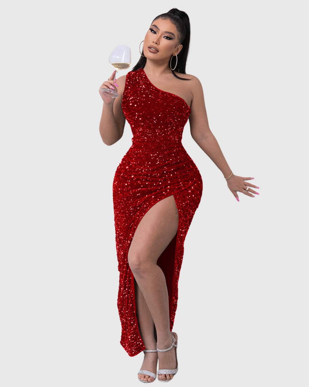 Lillian | Elegant One-Shoulder Evening Dress