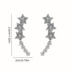 Floral Rhinestone Gold | Earrings