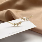 Floral Rhinestone Gold | Earrings