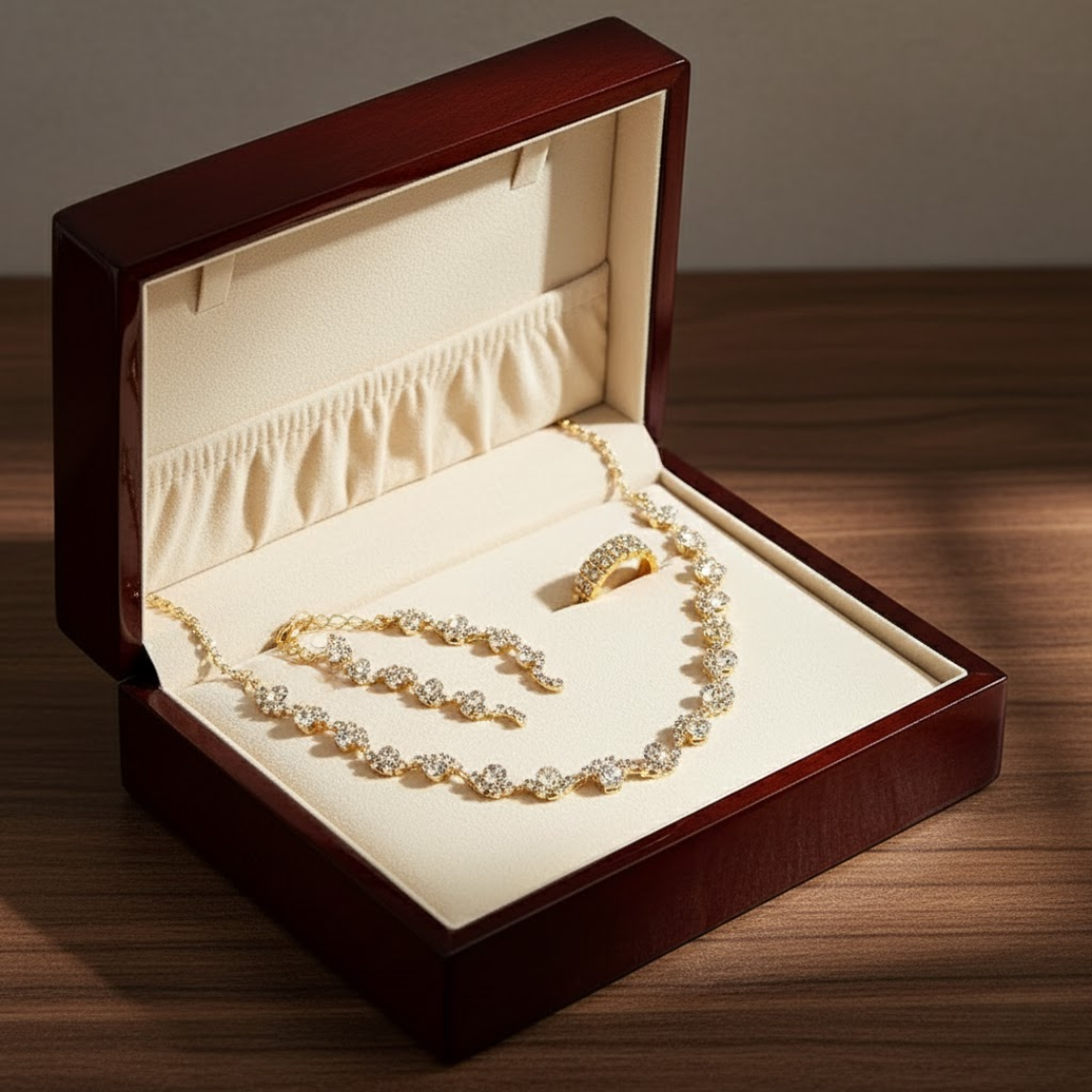 Valerine Sparkle Flower | Jewellery Set