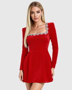Talithaen | Crystal-Adorned Evening Gown