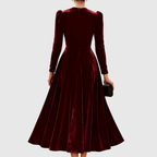 Soopie | Elegant Navy Blue & Burgundy Wedding Dress