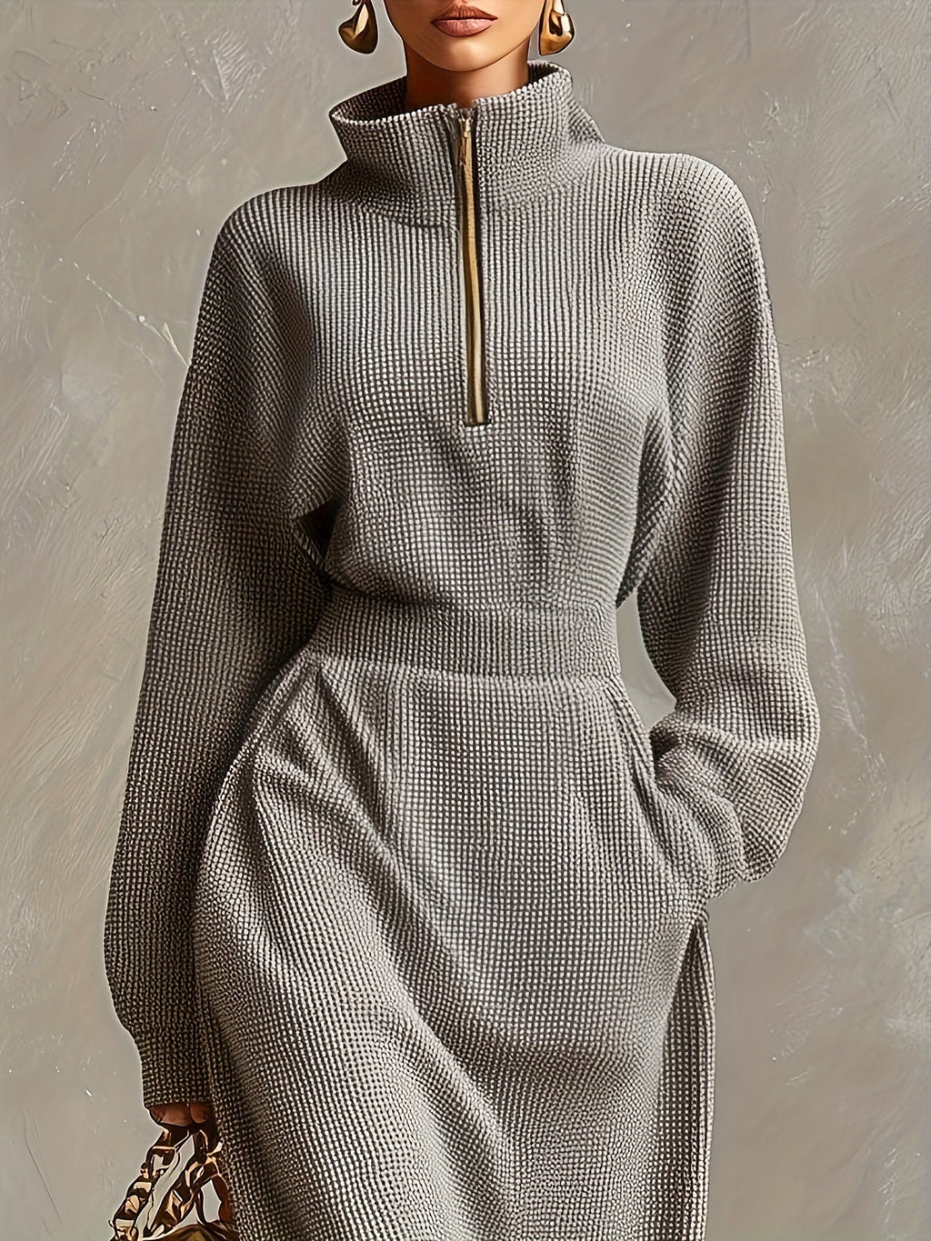 Stella | Ertois Elegant High Neck Maxi Dress