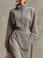 Stella | Ertois Elegant High Neck Maxi Dress