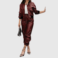 Livia | Elegant Leather Two-Piece Set