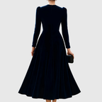 Soopie | Elegant Navy Blue & Burgundy Wedding Dress