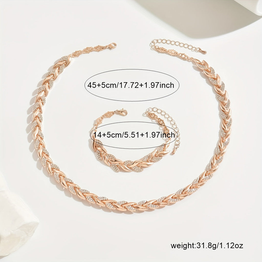 Elegant Rhinestone Fish Tail Set