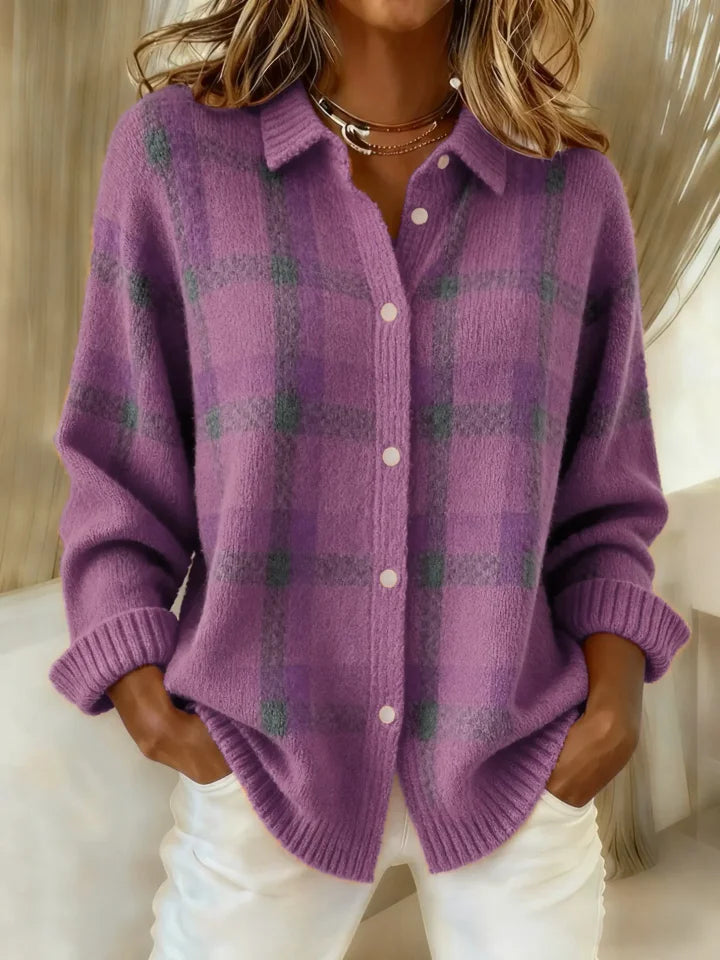 Marcolline | Retro Plaid Sweater