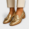 Isolde | Golden Shine Loafers
