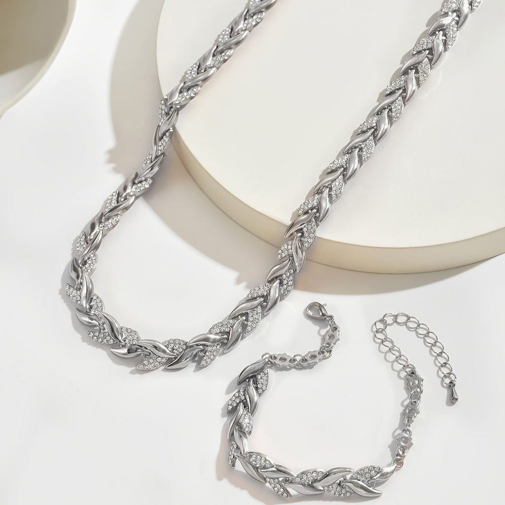 Elegant Rhinestone Fish Tail Set