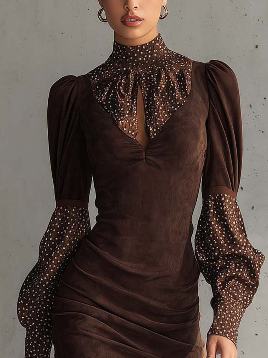 Paully | Faux Suede Bodycon Dress