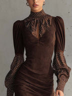 Paully | Faux Suede Bodycon Dress