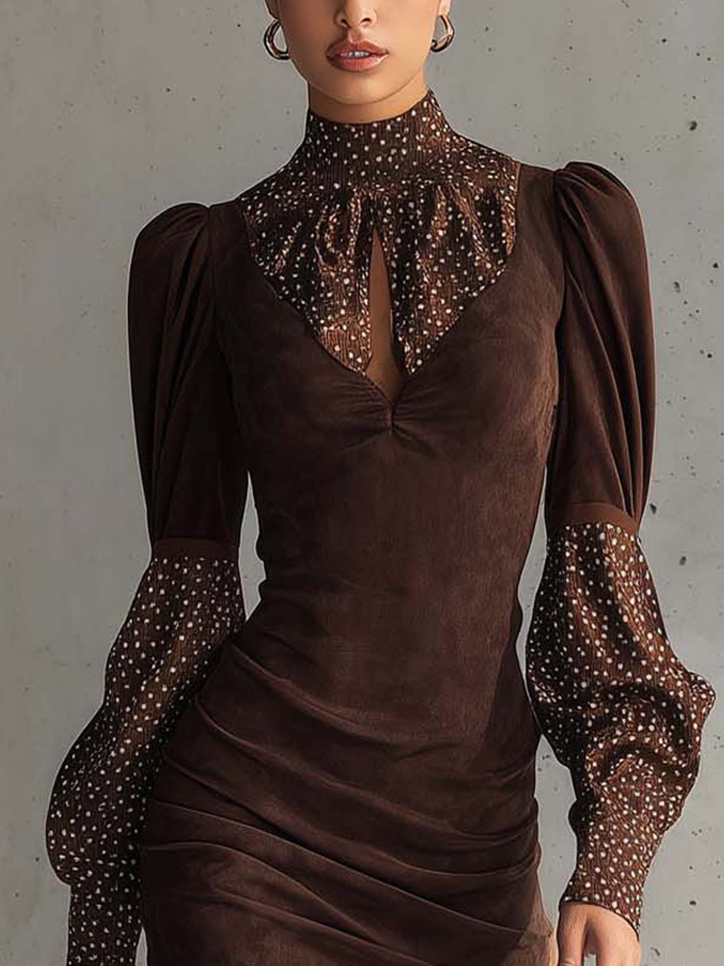 Paully | Faux Suede Bodycon Dress