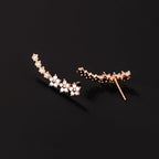 Floral Rhinestone Gold | Earrings