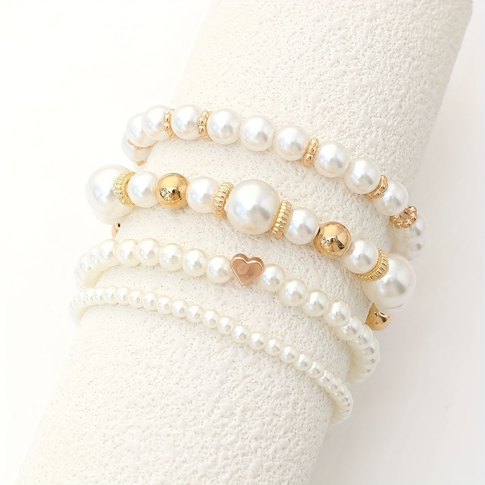 Pearl Heart | Bracelet Set