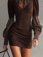 Paully | Faux Suede Bodycon Dress