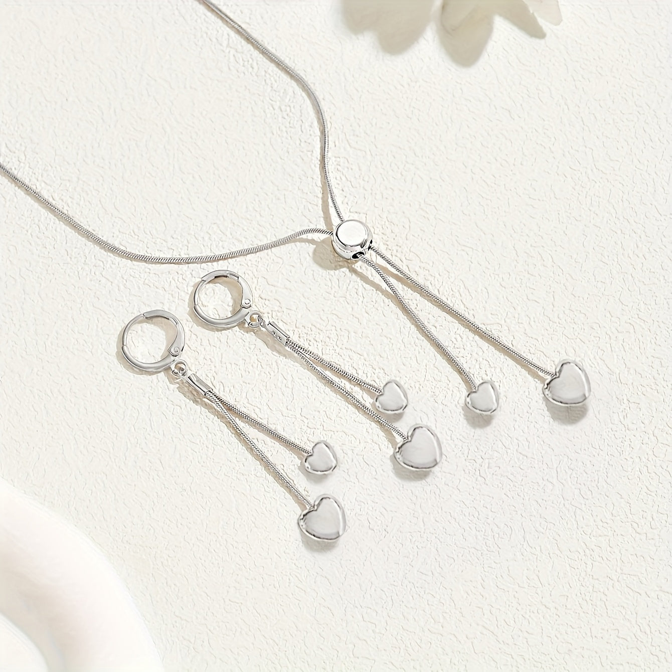 Heart Pendant | Necklace & Earrings Set