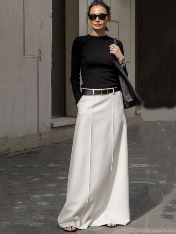 Katharine | H-Line Sleek Midi Skirt