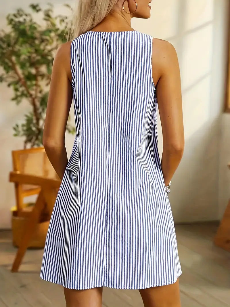 Aur�lie | Short Striped Lightweight Dress