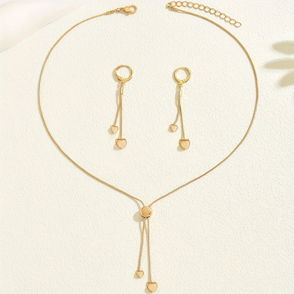 Heart Pendant | Necklace & Earrings Set