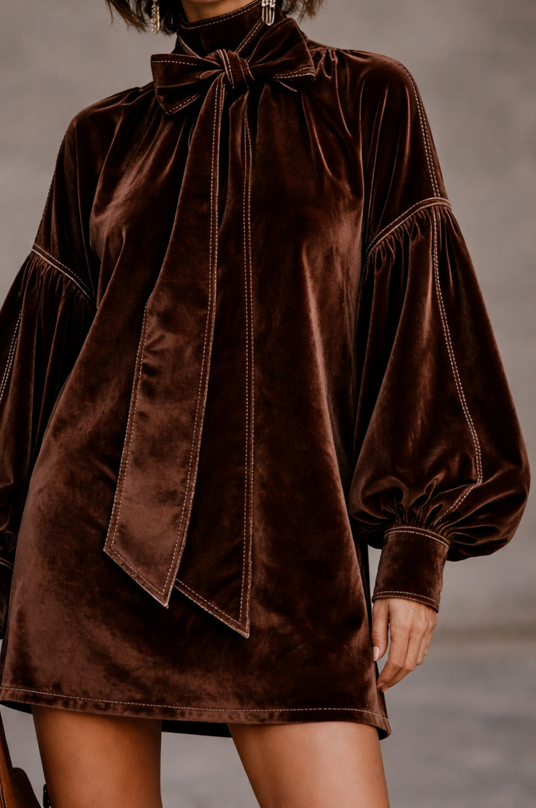 Octavia | Elegant Velvet Mini Dress